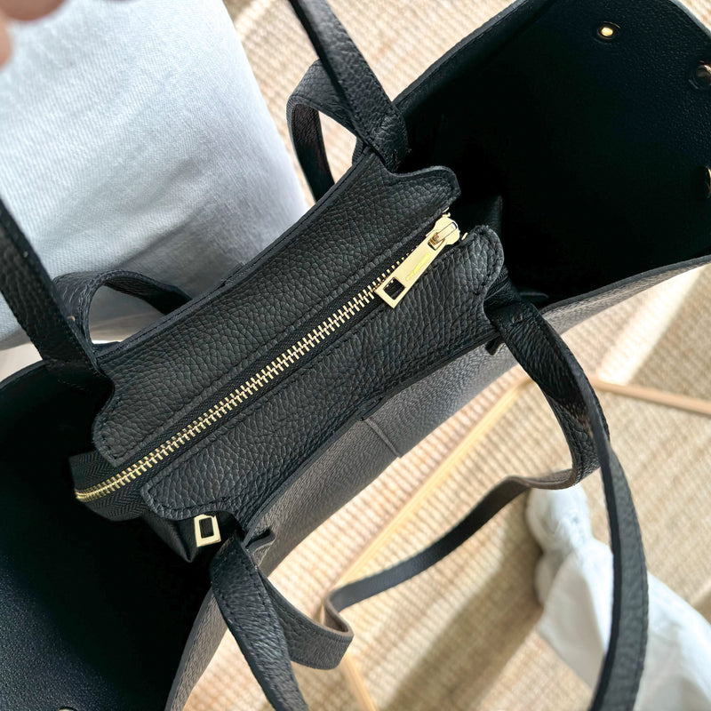 Bolso tote piel negro