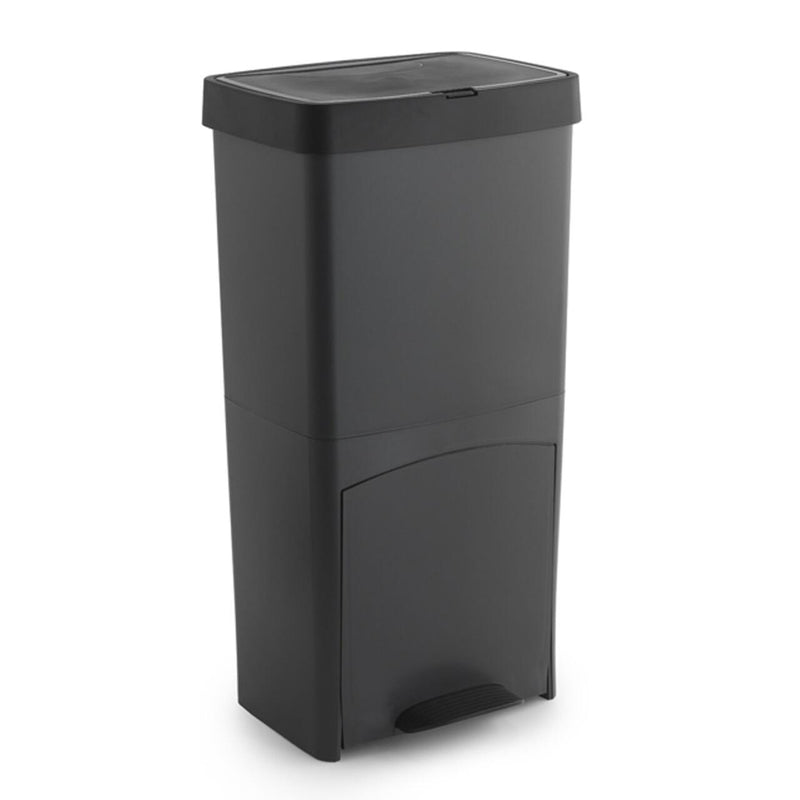 Cubo de Basura Vertical 70L con 2 Compartimentos - Gestión Compacta