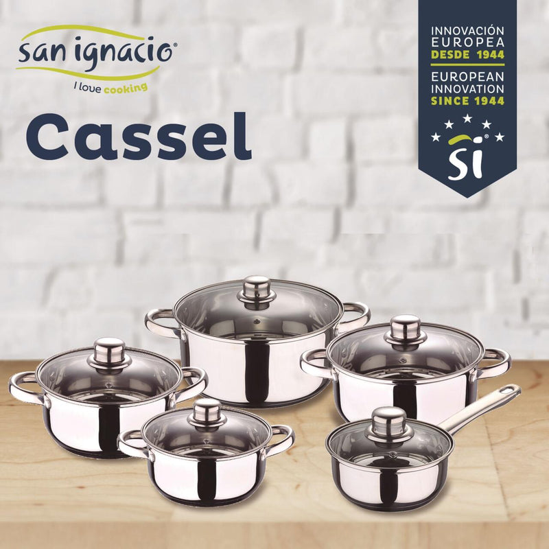 Set de Cocina 12 Piezas San Ignacio Cassel: Acero Inoxidable y Sartenes